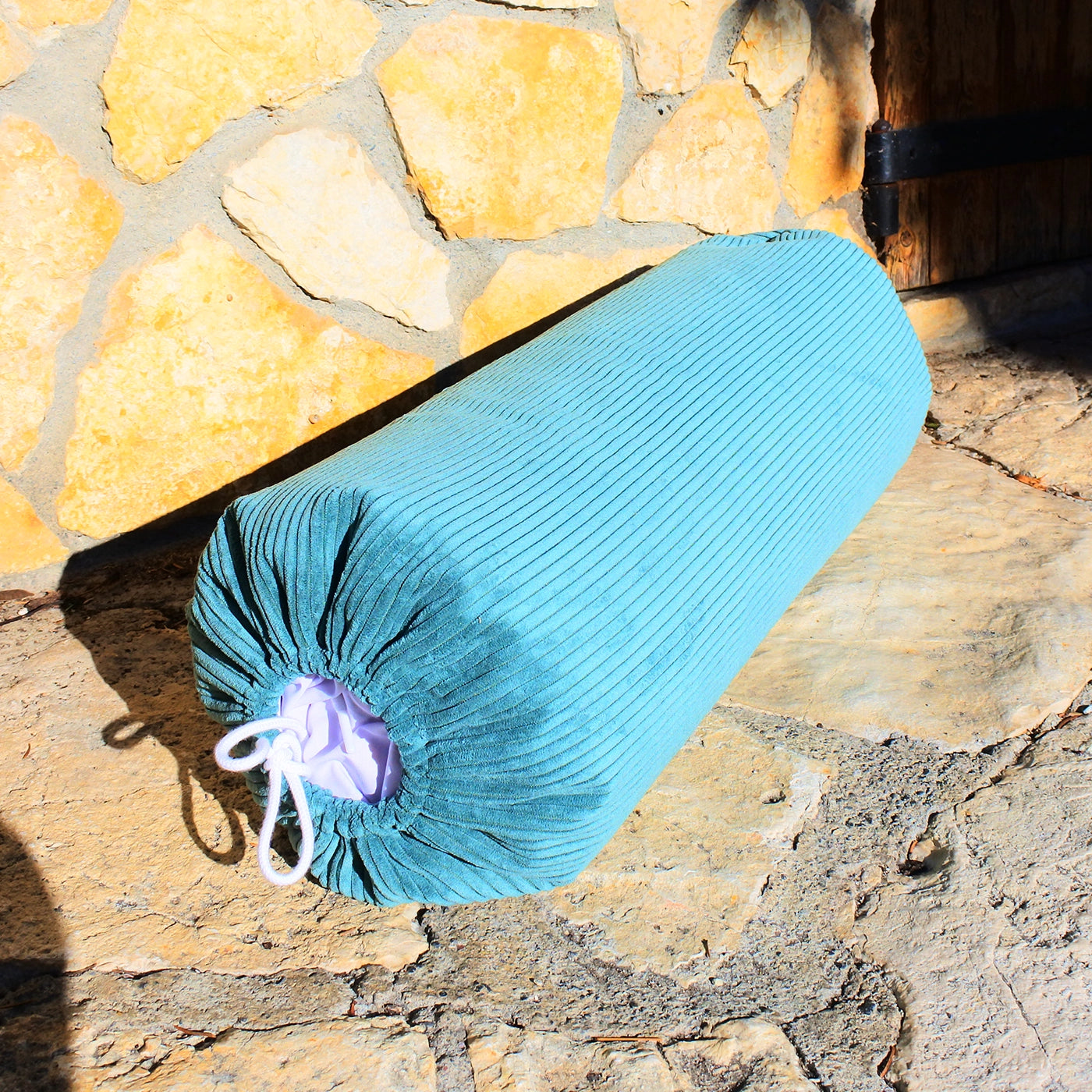 Bolster Turin - blue-green yoga cushion