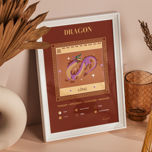 affiche_zen_decoration_signe_chinois_dragon