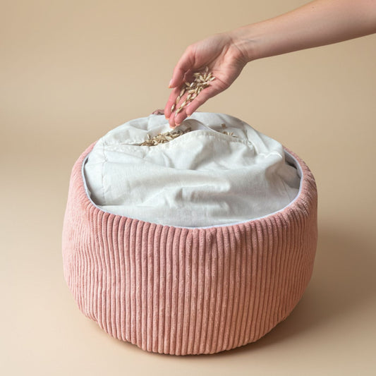 Zafu Osaka - coussin de méditation rose poudré