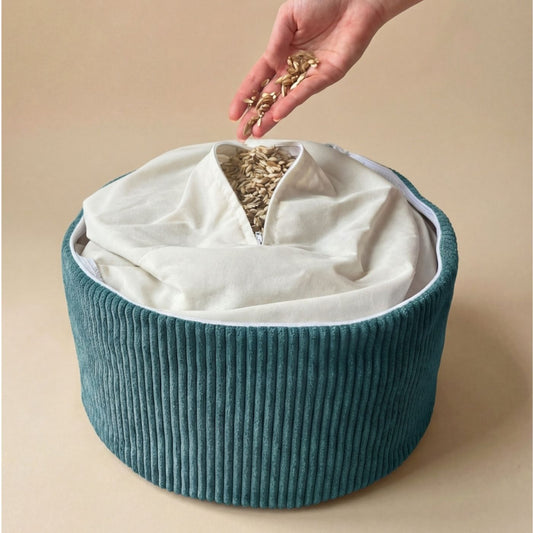 Zafu Oslo - coussin de méditation bleu vert