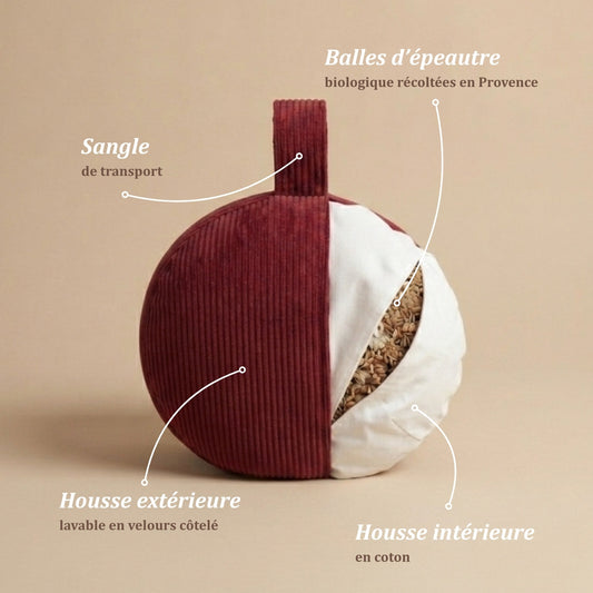 Zafu Tulum - coussin de méditation vigne
