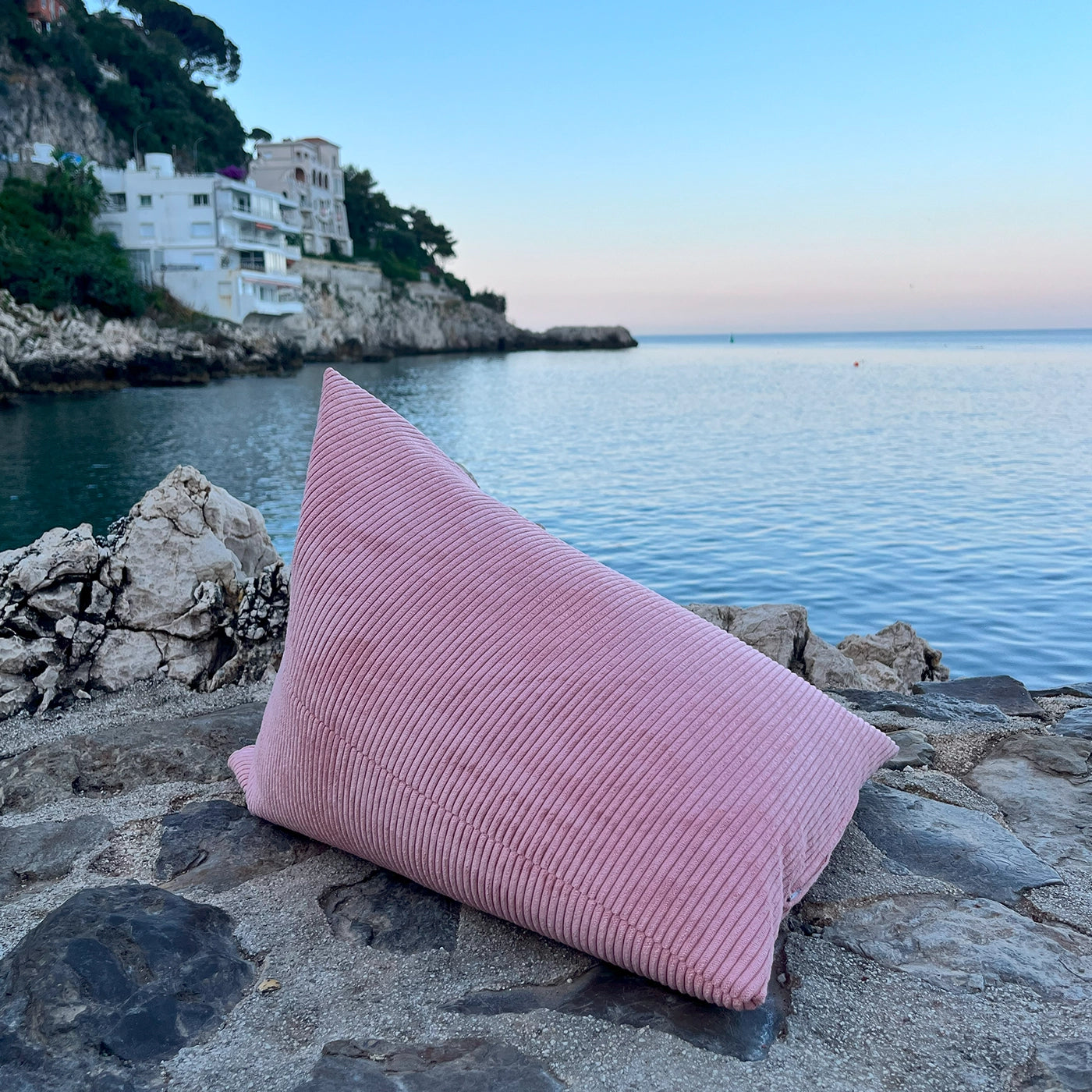 Berlingot Palerme Coussin de méditation rose poudré