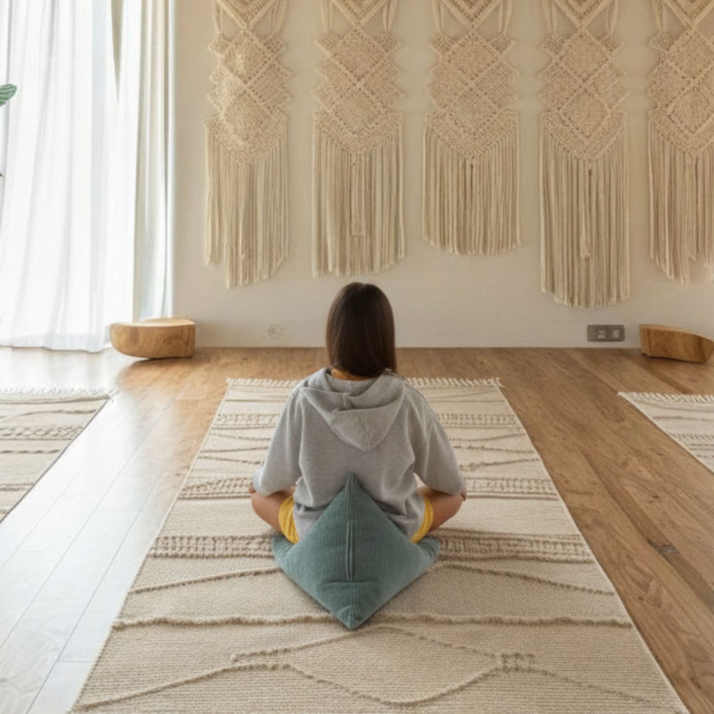 Berlingot Porto - blue green meditation cushion