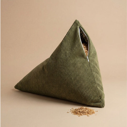 Berlingot Hanoi - coussin de méditation vert kaki clair