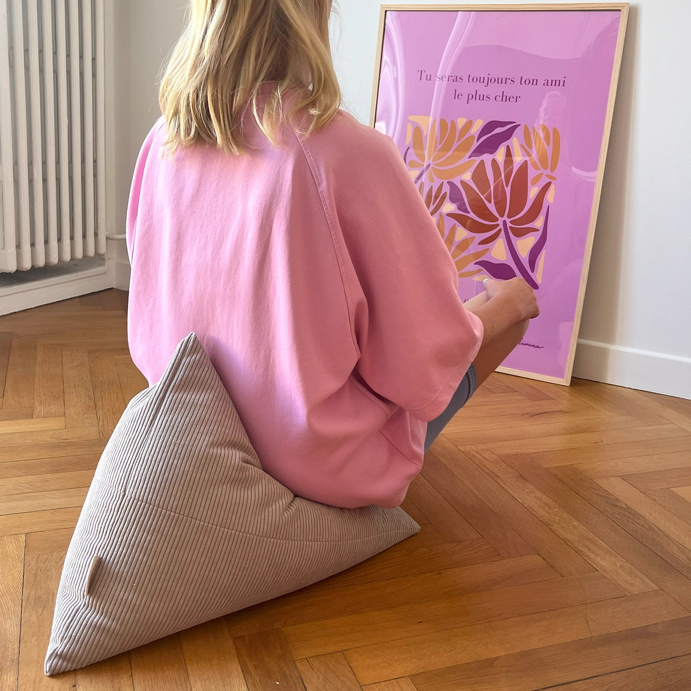 Berlingot Berlin Coussin de méditation crème