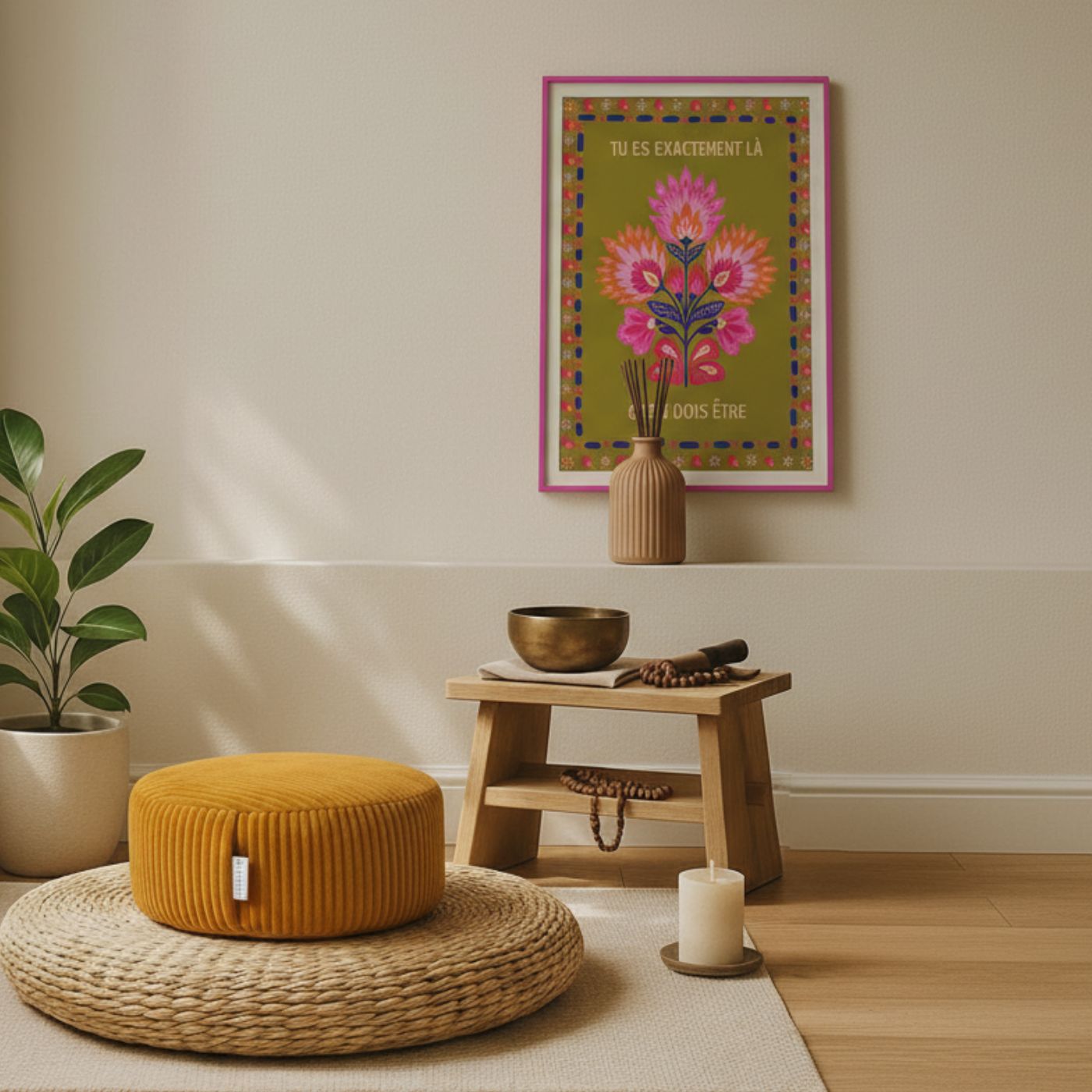 Zafu Cartagena - saffron meditation cushion