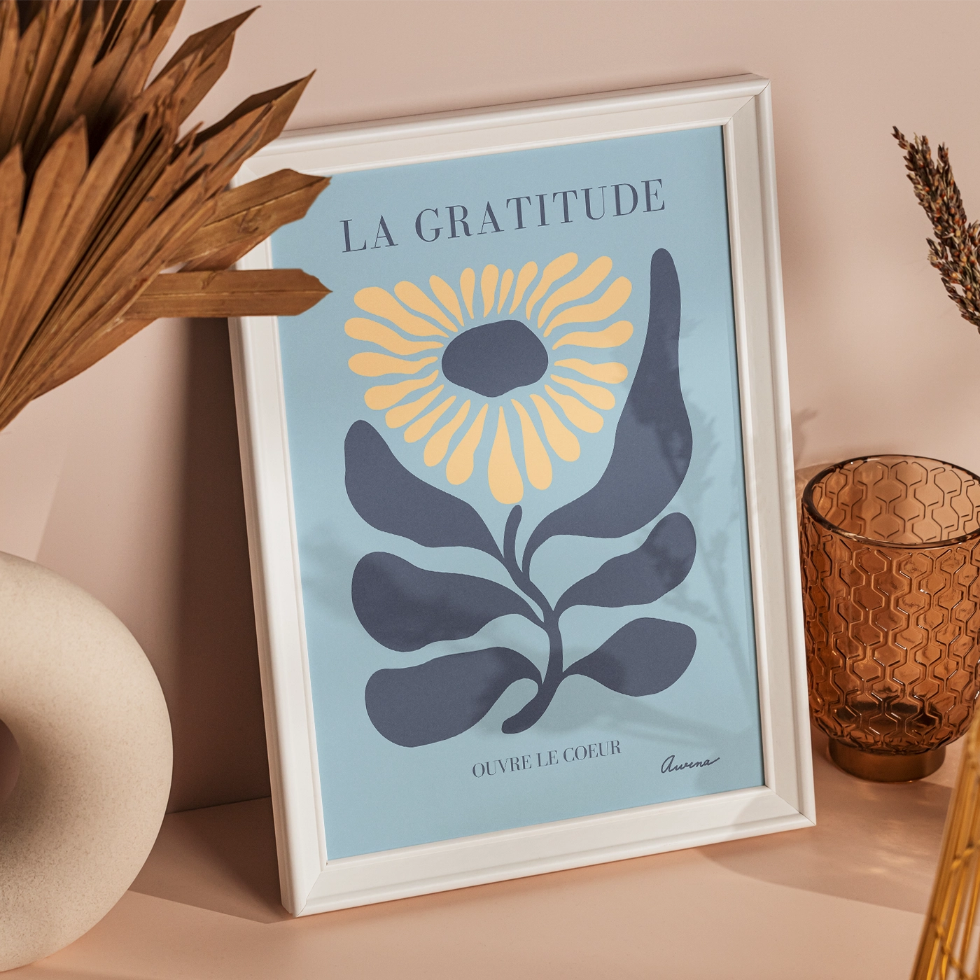 affiche_zen_decoration_gratitude_fleurs