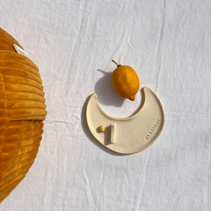 Duo méditation - zafu Tallin & porte-encens lune