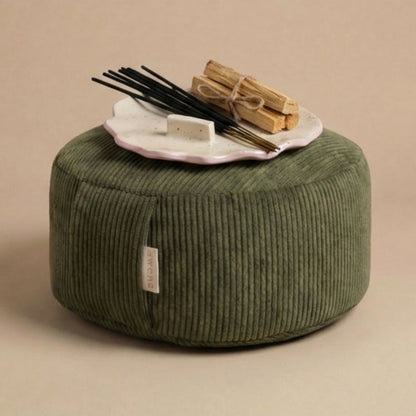 Duo méditation - zafu Hanoi & porte-encens coquillage