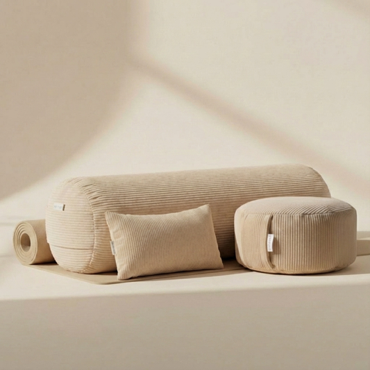 Kit de yoga complet - bolster Tromso, zafu Tallinn et oreiller de yoga Pisa