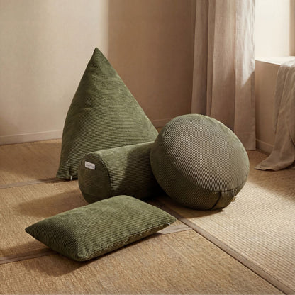 Berlingot Hanoi - coussin de méditation vert kaki clair