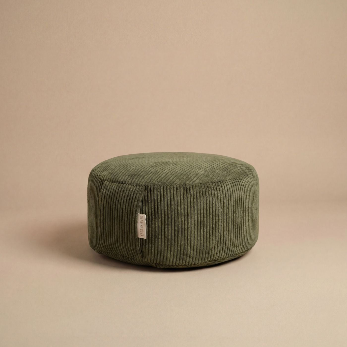 Zafu Hanoi - coussin de méditation vert kaki clair