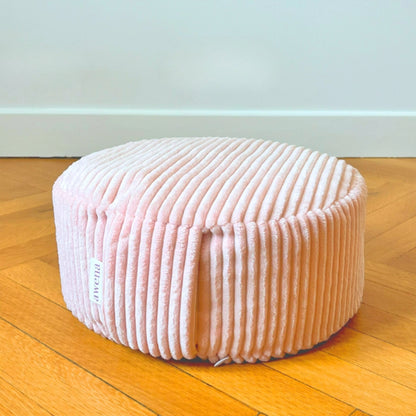 Zafu Charleston - coussin de méditation rose pastel