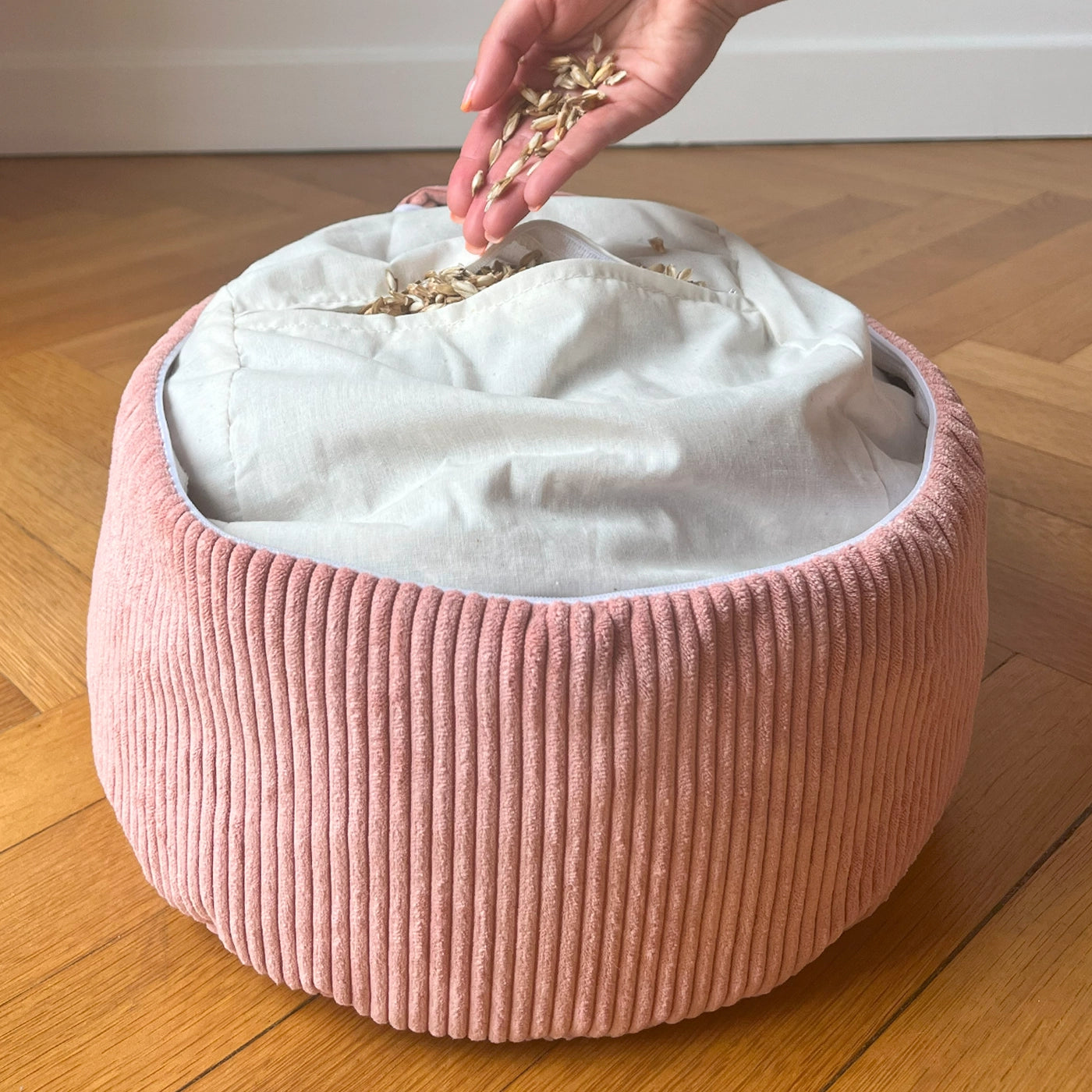 Zafu Osaka Coussin de méditation rose poudré